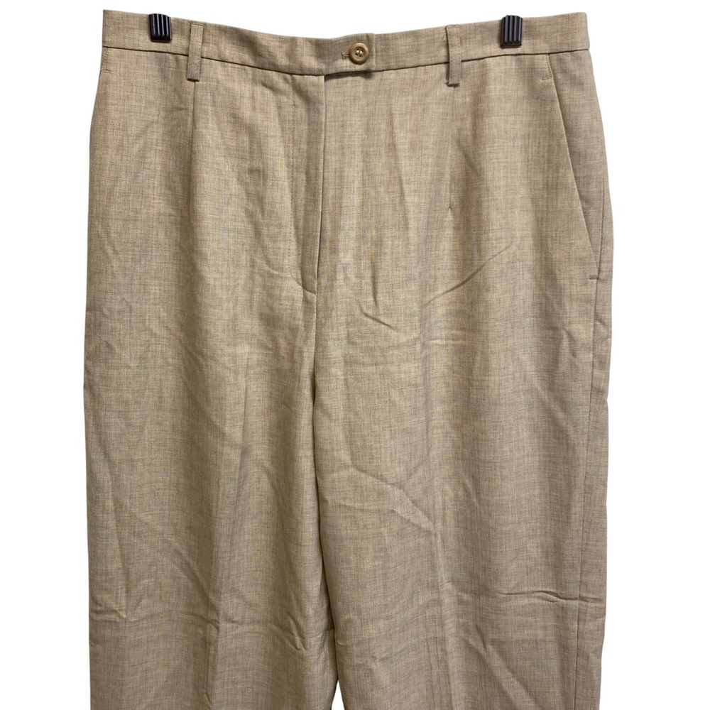 VTG Pendleton Women's 100% Virgin Wool Classic Fit Tan Trousers Pants Size 12